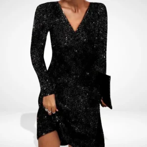 Vestido corto con escote brillante – Tara