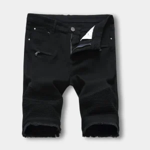 Bermuda acanalada con acabado deshilachado para Hombre – Beltran