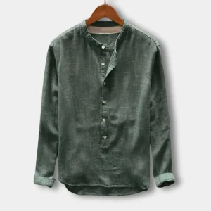 Camisa cuello mao manga larga para Hombre - Cyrus